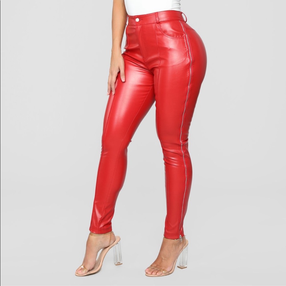 Just Zip It Pants - Red